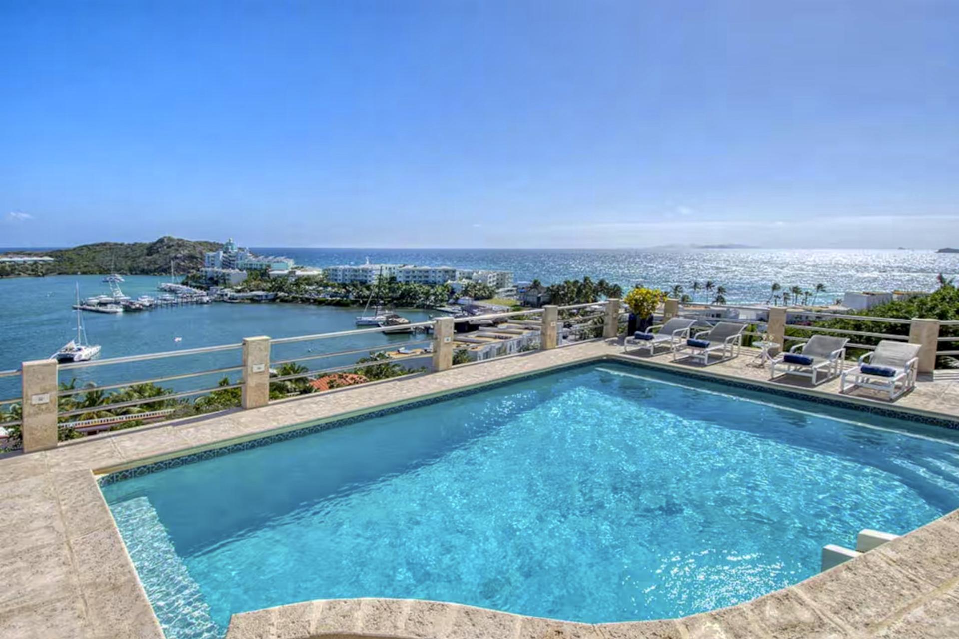 1.Location villa piscine vue mer Oyster Pond Saint Martin_vue mer